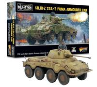 Warlord Games Modelo de escala de plástico Puma Sd.Kfz 234/2-1:56/28 mm, modelo de coche blindado para acción de pernos, miniaturas altamente detalladas de la Segunda Guerra Mundial