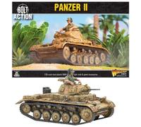 Warlord Games Panzer II - Tanque modelo de plástico del ejército alemán de 1:56/28 mm para acción de pernos, miniaturas altamente detalladas de la Segunda Guerra Mundial