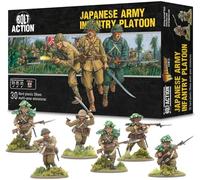 Warlord Games Pelotón de infantería del ejército japonés - Miniaturas de plástico a escala de 28 mm para acción de pernos altamente detalladas en miniaturas de la Segunda Guerra Mundial