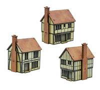 Warlord Games Pike & Shotte Epic Battles - Paquete de paisaje de casas de pueblo para mesa militar, diorama de guerra, kit de modelo de plástico 218810005