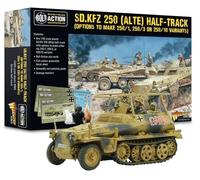 Warlord Games Sd.Kfz 250 (Alte) media pista (opciones para hacer variantes de 250/1, 250/3 o 250/10) - Modelo de escala de plástico de 1:56/28 mm para acción de perno