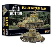 Warlord Games Tanque mediano M3 Lee - Tanque de escala de plástico del ejército de Estados Unidos de 1:56/28 mm para acción de pernos, miniaturas altamente detalladas de la Segunda Guerra Mundial