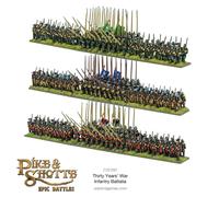 Warlord Games Battalia de infantería de guerra de treinta años, miniaturas de plástico para lucio y batallas épicas, miniaturas muy detalladas para juegos de guerra de mesa