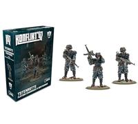 Warlord Games Totenrotte Platoon Commander & Bodyguard - Miniaturas de eje para Konflikt 47 miniaturas de escala de 28 mm altamente detalladas