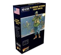 Warlord Games US Airborne (Winter) Pathfinder Squad - Miniaturas de resina a escala de 28 mm para acción de pernos altamente detalladas en miniaturas de la Segunda Guerra Mundial