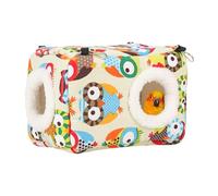 Warm Bird Nest House - Canvas PP Cotton Plush 30x18.5x18.5cm | Parrot Nest Bed, Thick Winter Bird Sleeping Hideaway Hut | Washable Cage Shelter For Parakeet Cockatiel Lovebird Indoor Rest Use