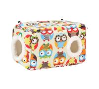 Warm Bird Nest House - Canvas PP Cotton Plush 30x18.5x18.5cm | Parrot Nest Bed, Thick Winter Bird Sleeping Hideaway Hut | Washable Cage Shelter For Parakeet Cockatiel Lovebird Indoor Rest Use