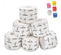 WARM BODY COLD MIND Cinta Weightlifting Dedos para de Levantamiento Pesas - Hook Grip Tape Crossfit, Lifting Thumb Tape (6 Rollos Blanco, 5,8m x 4,7cm)