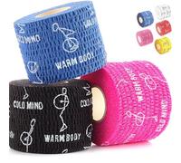 WARM BODY COLD MIND Cinta Weightlifting Dedos para de Levantamiento Pesas - Hook Grip Tape Crossfit, Lifting Thumb Tape (3 Rollos Mix V2, 5,8m x 4,7cm)