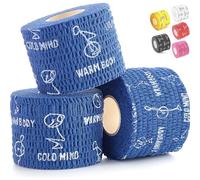 WARM BODY COLD MIND Cinta Weightlifting Dedos para de Levantamiento Pesas - Hook Grip Tape Crossfit, Lifting Thumb Tape (3 Rollos Azul, 5,8m x 4,7cm)