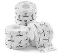 WARM BODY COLD MIND Cinta Weightlifting Dedos para de Levantamiento Pesas - Hook Grip Tape Crossfit, Lifting Thumb Tape (3 Rollos Blanco, 5,8m x 4,7cm)