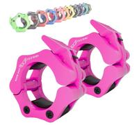 WARM BODY COLD MIND Reforzado Cierres para Pesas de 50mm - Collares de Levantamiento de Pesas, Abrazaderas de Barra, Mancuerna para Barras Olímpica, Barbell Collars, Gym, Fitness Clamps (Rosa)