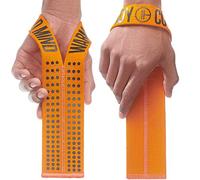 WARM BODY COLD MIND V1 Correas para Levantamiento de Pesas Halterofilia olímpica, Powerlifting, Entrenamiento de Fuerza Funcional: Correas de Agarre Hechas de algodón (Naranja/Negro)