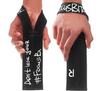 WARM BODY COLD MIND V1 Lifting Straps - Probado a 300 KG - Correas Levantamiento de Pesas Olímpico, Agarraderas para Halterofilia, Powerlifting Gimnasio Fitness Weightlifting (#FocusB)