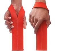 WARM BODY COLD MIND V1 Lifting Straps - Probado a 300 KG - Correas Levantamiento de Pesas Olímpico, Agarraderas para Halterofilia, Powerlifting Gimnasio Fitness Weightlifting (Rojo)