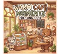 Warm Café Moments: Coloring Book: 50 coloring pages for Adults and Teens Featuring Cute Animal Baristas, Sweet Pastries and Peaceful Coffee Shop Scenes for Relaxation (Warm Coloring Book Series)