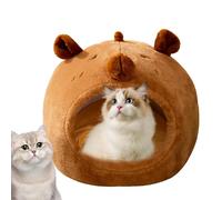 Warm Cat House Indoor, Cozy Capybara-Shaped Sleep Nest, Winter Warm Pet Bed for Small Dogs, Soft Cat Cave for Winter, Indoor Cat Bed for Living Room, Balcony, Bedroom Pet Nest