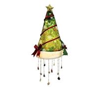 Warm Christmas Lights, Battery Operated Santa Hat Home Decors | Living Room Chandelier Christmas Decorations for Home Dining Room Bedroom Office Outdoor Porch Patio Yard Party Holiday