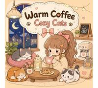 Warm Coffee Cozy Cats: Cute Cozy Coloring Book for Adults and Teens Relaxing Cat Cafe Moments, Rainy Days, Coffee Nights & Cute Kawaii Scenes