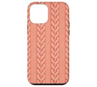 Warm Coral Sweater Knit Print Pattern Winter Aesthetic Carcasa para iPhone 12 Mini