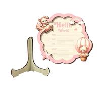 Warm Decor Accent: Crafted from safe natural wood, this birth stats sign adds a warm feel to any room wall decor. The smooth texture and carefully finished edges and corners are gentle on kids'