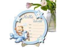 Warm Decor Accent: Crafted from safe natural wood, this birth stats sign adds a warm feel to any room wall decor. The smooth texture and carefully finished edges and corners are gentle on kids'