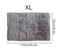 Warm Dog Bed - Silver Gray Soft Calming Pet Pad, Portable Anti-Slip Dog Crate Kennel Sleeping Mat, Flat Crates Kennel Fuzzy Pads | Dogs Warmmer Blanket For Home Dorm Apartment Bedroom Living Room