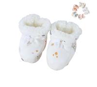 Warm Fur Baby Boots, 2024 New Warm Cozy Fleece Baby Booties, Infant Winter Warm Fleece with Drawstring Shoes (WhiteB,12.5cm)