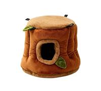 Warm Hamster House, Pet Nest Shelter, 9.84x7.87x7.87 Inch Plush Cave with Soft Lining, Insulated Fabric Animal Bed Hut, Dome Shape Cute Design, Small Pets for Sleeping Resting Use