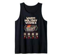 Warm Holiday Wishes Ugly Christmas Dumpster Fire Camiseta sin Mangas