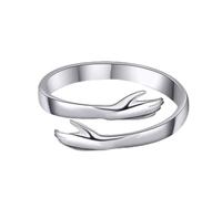 Warm Hug Ring Band Anillo Abierto Anillo Unisex Ajustable Mujer Establo Durable Diseño