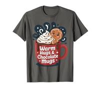 Warm Hugs Chocolate Mugs Cute Cocoa Kawaii Style Camiseta