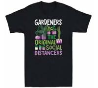 WARM KISS Gardeners The Social Distancers Funny Cactus Succulents Men's T Shirt Black M