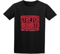 WARM KISS Hot Style Stretch and Bobbito Short Sleeve Drawstring Standard Lazy Cartoon T Shirt Black L