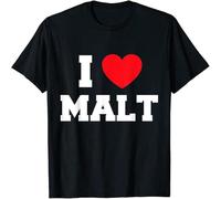 WARM KISS I Love Malt Mens T Shirt Unisex Tees Black L