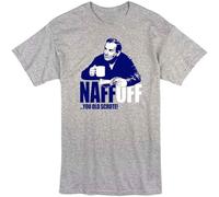 WARM KISS Naff Off Porridge Inspired Mens T Shirt Retro Ronnie Barker TV Grey 3XL
