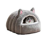 Warm Kitten Beds - Cat Bed, Small Pet House, Semi-Enclosed Dome Shape Beds with Soft Padding | 48x30x20cm Winter Kitten House for Kittens and Small Dogs | Indoor Use for Bedroom, Balcony, Apartment