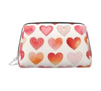 Warm Love Print Chic - Bolsa de maquillaje de viaje, bonita bolsa de cosméticos para mujer, para bolso y uso sobre la marcha, Warm Love, One Size, Clásico