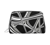 Warm Love Print Chic - Bolsa de maquillaje de viaje, bonita bolsa de cosméticos para mujer, para bolso y uso sobre la marcha, Remolino monocromático, One Size, Clásico
