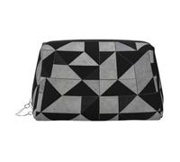 Warm Love Print Chic - Bolsa de maquillaje de viaje, bonita bolsa de cosméticos para mujer, para bolso y uso sobre la marcha, Mosaico triangular, One Size, Clásico