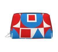 Warm Love Print Chic - Bolsa de maquillaje de viaje, bonita bolsa de cosméticos para mujer, para bolso y uso sobre la marcha, Círculo cuadrado, One Size, Clásico