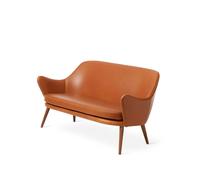 Warm Nordic Sofá Dwell 2 plazas cuero silk 250 cognac. patas de roble ahumado