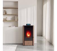 WARM PELLET CONNECT - Estufa De Pellets 10 KW Para Interior Sin Humos Con WiFi Moca