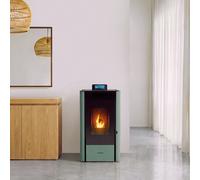 WARM PELLET CONNECT - Estufa De Pellets 10 KW Para Interior Sin Humos Con WiFi Sage