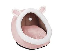 Warm Pet Home - Cama para gatos de invierno, lavable, muy suave y cómoda, cama de metal (rosa, S)
