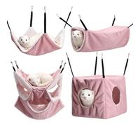Warm Plush Chinchilla Hammock Tunnel Hideaway Sleeping Bed, Cage Squirrel