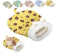 Warm Plush Thick Cat Winter Sleeping Bag, Cozy, Soft, Cat Hideaway Bed, Pet Snuggle Sack for Indoor Cats with Tail, Pet Nest for Dog, 360° Security Semi-Enclosed Washable Handwoven Portable Pets Bed