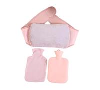 Warm Pouches - Botella de agua de dibujos animados con cinturón ajustable y fundas de felpa para alivio de cuello, hombros, cintura y espalda