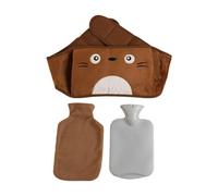 Warm Pouches - Botella de agua de dibujos animados con cinturón ajustable y fundas de felpa para alivio para cuello, hombros, cintura y espalda