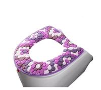 Warm Toilet Cover Seat Lid Top Pad Bathroom Warmer Bowl Soft Zipper Washable(Sticky deduction)